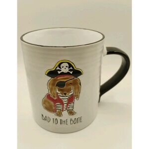 Madison Studio Pirate Doggy Coffee Mug Cup Halloween Costume Bad To The Bone